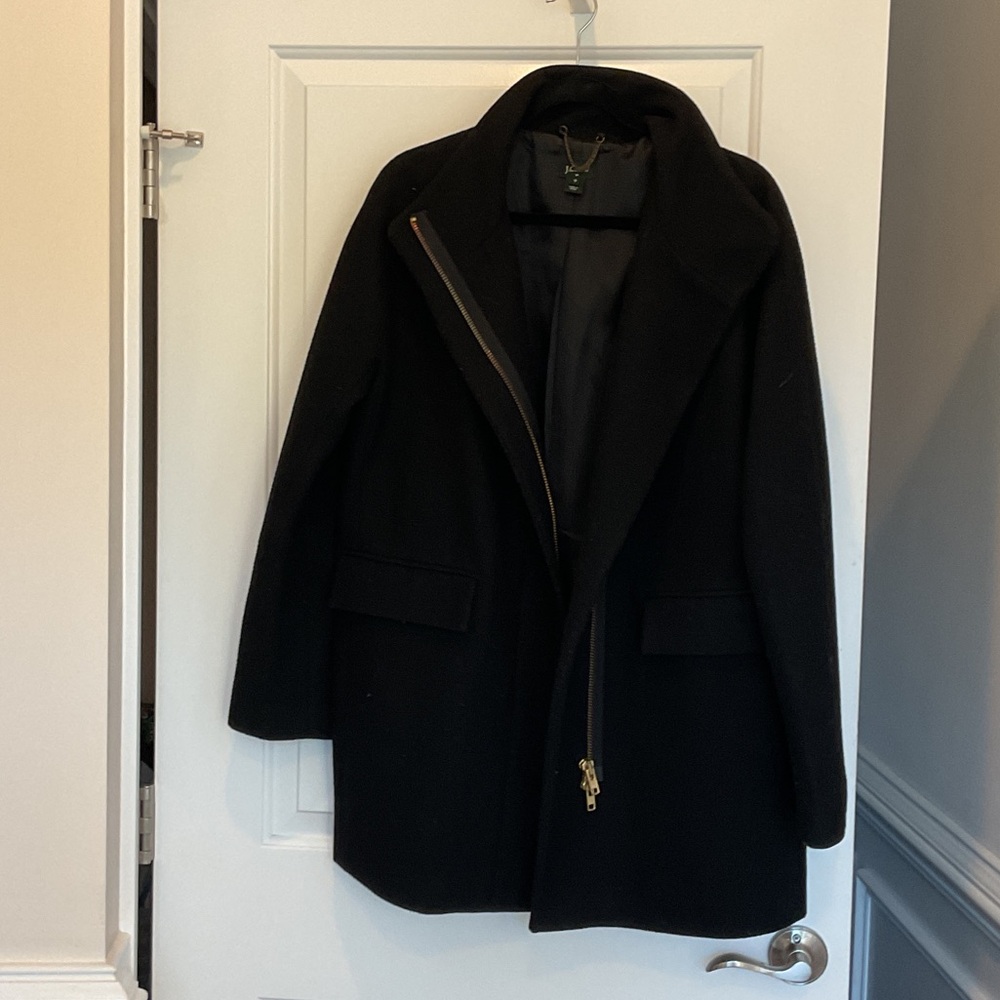 J. Crew Classic Black Pea Coat